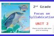 Judy Fuhrman 4/13 2 nd Grade Focus on Syllabication UNIT 2 Please read the slide notes prior to teaching