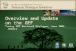 Overview and Update on the GEF Turkey GEF National Dialogue, June 2006, Ankara