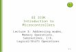 3-1 EE 319K Introduction to Microcontrollers Lecture 3: Addressing modes, Memory Operations, Subroutines, I/O, Logical/Shift Operations