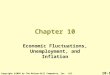 Chapter 10 Economic Fluctuations, Unemployment, and Inflation 10-1 Copyright  2005 by The McGraw-Hill Companies, Inc. All rights reserved