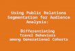 Using Public Relations Segmentation for Audience Analysis: D ifferentiating Travel Behaviors among Generational Cohorts