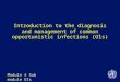 Introduction to the diagnosis and management of common opportunistic infections (Ols) Module 4 Sub module OIs
