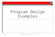 9/20/6Lecture 3 - Instruction Set - Al1 Program Design Examples