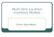 Multi-item Location Inventory Models Evren Sarınalbant