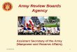 11 Assistant Secretary of the Army (Manpower and Reserve Affairs) Army Review Boards Agency 2010/05/20