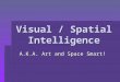 Visual / Spatial Intelligence A.K.A. Art and Space Smart!