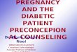 PREGNANCY AND THE DIABETIC PATIENT PRECONCEPIONAL COUNSELING Dr Mona Fouda Neel MBBS,MRCP(UK),FRCPE Consultant Endocrinologist Associate Professor of Medicine