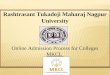 Rashtrasant Tukadoji Maharaj Nagpur University Online Admission Process for Colleges MKCL ( MKCL ) Rashtrasant Tukadoji Maharaj Nagpur University Online