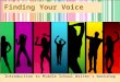 Finding Your Voice Introduction to Middle School Writer’s Workshop