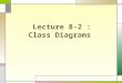 Lecture 8-2 : Class Diagrams. Class Representation Class Name Attribute1 Attribute2 … Operation1 Operation2 … responsibility