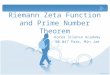 Riemann Zeta Function and Prime Number Theorem Korea Science Academy 08-047 Park, Min Jae