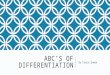 ABC’S OF DIFFERENTIATION By Taylor Queen. A IS FOR Anchor activities can be completed independently by students when they finish an assignment before