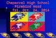 Chaparral High School Firebird Word fri. Oct. 24, 2014
