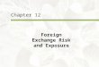 Chapter 12 Foreign Exchange Risk and Exposure. Copyright  2010 McGraw-Hill Australia Pty Ltd PPTs t/a International Finance: An Analytical Approach 3e