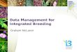Data Management for Integrated Breeding Graham McLaren