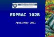 EDPRAC 102B April/May 2011. Introductions Debora Lee Practicum Co-ordinator Barbara WatsonAssociate Teacher Liaison Bridgit WilliamsStudent Support Liaison