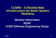 12/5/20151 CCSM4 - A Flexible New Infrastructure for Earth System Modeling Mariana Vertenstein NCAR CCSM Software Engineering Group