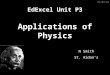 06/12/2015 EdExcel Unit P3 Applications of Physics N Smith St. Aidan’s