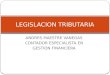 ANDRES MAESTRE VANEGAS CONTADOR ESPECIALISTA EN GESTION FINANCIERA LEGISLACION TRIBUTARIA