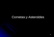 244 Cometas y Asteroides. 245 Cometas Los cometas son objetos celestes reconocidos desde la antigüedad. A mediados de la década de 1990 se habían catalogado