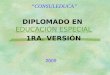 “CONSULEDUCA” 2009 DIPLOMADO EN EDUCACIÓN ESPECIAL EDUCACIÓN ESPECIAL 1RA. VERSIÓN