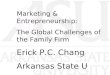 Marketing & Entrepreneurship: The Global Challenges of the Family Firm Erick P.C. Chang Arkansas State U