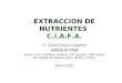 EXTRACCION DE NUTRIENTES C.I.A.F.A. Cr. Carlos Enrique Capparelli ARGENTINA Bases: IPNI, SAGPyA, Fertilizar, IFA, Darwich, CRA, Bolsa de Cereales de Buenos