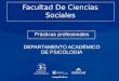 Facultad De Ciencias Sociales Prácticas profesionales DEPARTAMENTO ACADÉMICO DE PSICOLOGÍA