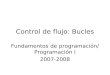 Control de flujo: Bucles Fundamentos de programación/ Programación I 2007-2008