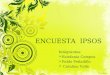 ENCUESTA IPSOS Intégrantes:  Estefania Campos  Pablo Peñailillo  Catalina Valle