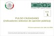 1 PULSO CIUDADANO (indicadores selectos de opinión pública) Primera quincena de Julio de 2004 1 NÚM. 1 Este documento está disponible en: 