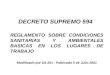 DECRETO SUPREMO 594 REGLAMENTO SOBRE CONDICIONES SANITARIAS Y AMBIENTALES BASICAS EN LOS LUGARES DE TRABAJO Modificado por DS 201 - Publicado 5 de Julio