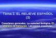 Tema 2. EL RELIEVE ESPAÑOL (3) Caracteres generales. La variedad litológica. El proceso de formación. Las costas españolas