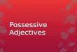 Possessive Adjectives. ¿Qué son?  We use possessive adjectives all the time. A possessive adjective says who owns a particular item. Mine!