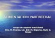 ALIMENTACION PARENTERAL Grupo de soporte nutricional Dra. M Álvarez, Lic. Enf. M. Diperna, Nutr. G. Reyes