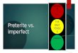 Preterite vs. imperfect PRETÉRITO THE PAST TENSES IMPERFECTO