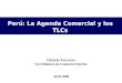 Perú: La Agenda Comercial y los TLCs Eduardo Ferreyros Vice Ministro de Comercio Exterior Abril 2008