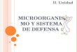 M ICROORGANISMO Y SISTEMA DE DEFENSA II. Unidad. Entender la clasificación de las bacterias y las características usadas para colocarlas en reinos y dominios