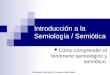 Introducción a la Semiología / Semiótica Cómo comprender el fenómeno semiológico y semiótico Semiología Publicitaria / Profesora Ayleen Moath