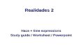 Realidades 2 Hace + time expressions Study guide / Worksheet / Powerpoint