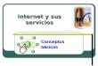 Conceptosbásicos Internet y sus servicios. Internet es una red que enlaza centenares de miles de redes locales heterogéneas Modelo Cliente-Servidor Se