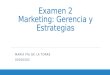 Examen 2 Marketing: Gerencia y Estrategias MARÍA PÍA DE LA TORRE 00100503