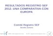 RESULTADOS REGISTRO SEF 2012. UNA COMPARATIVA CON EUROPA Comité Registro SEF Sandra Zamora WEB:  BLOG: registrosef.wordpress.com