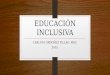 EDUCACIÓN INCLUSIVA CARLOTA ORDOÑEZ VILLAO. MSC. 2015