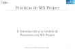Principios De Project Management, 2006 1 Prácticas de MS Project 6: Introducción a la Gestión de Proyectos con MS Project