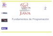 Fundamentos de Programación 2. Tipos de Datos en Java Los tipos primitivos son: Tipos de datos enteros –byte  8bits –short  16 bits –int  32 bits –long