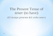The Present Tense of tener (to have) (El tiempo presente del verbo tener) Álamo