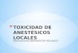 Toxicidad anestésicos locales
