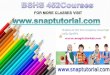 BSHS 452 COURSES / SNAPTUTORIAL