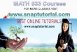 MATH 533 Apprentice tutors/snaptutorial